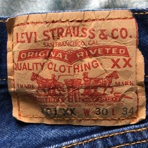 One pair of Levi’s 501 Button Fly Jeans